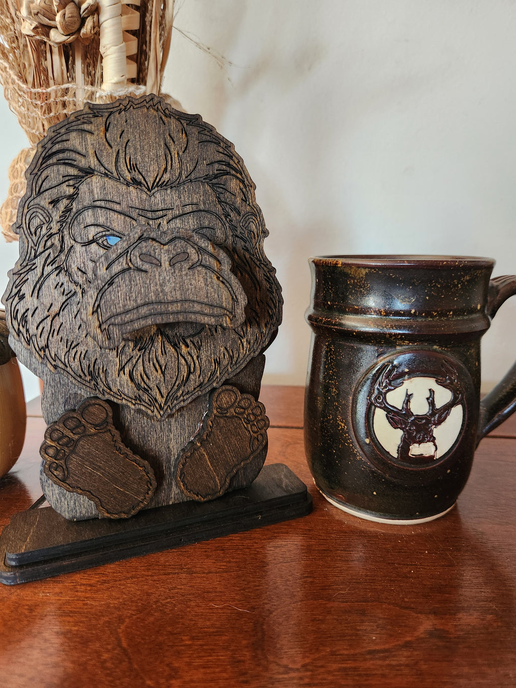 Bigfoot Eyeglass Holder – Handcrafted Wooden Stand