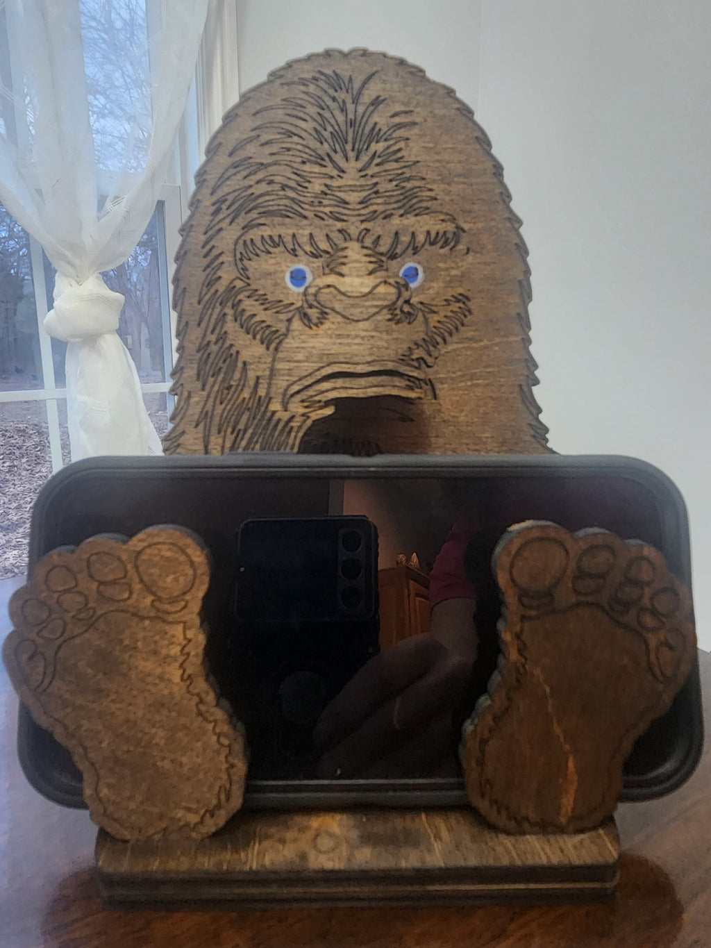 Bigfoot Eyeglass Holder Docking Station – Handcrafted Wooden Stand