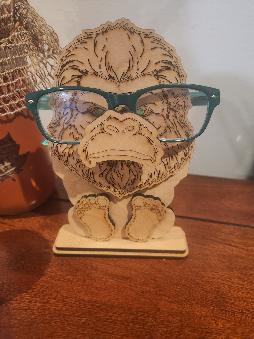 Bigfoot Eyeglass Holder – Handcrafted Wooden Stand