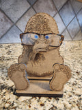 Bigfoot Eyeglass Holder Docking Station – Handcrafted Wooden Stand