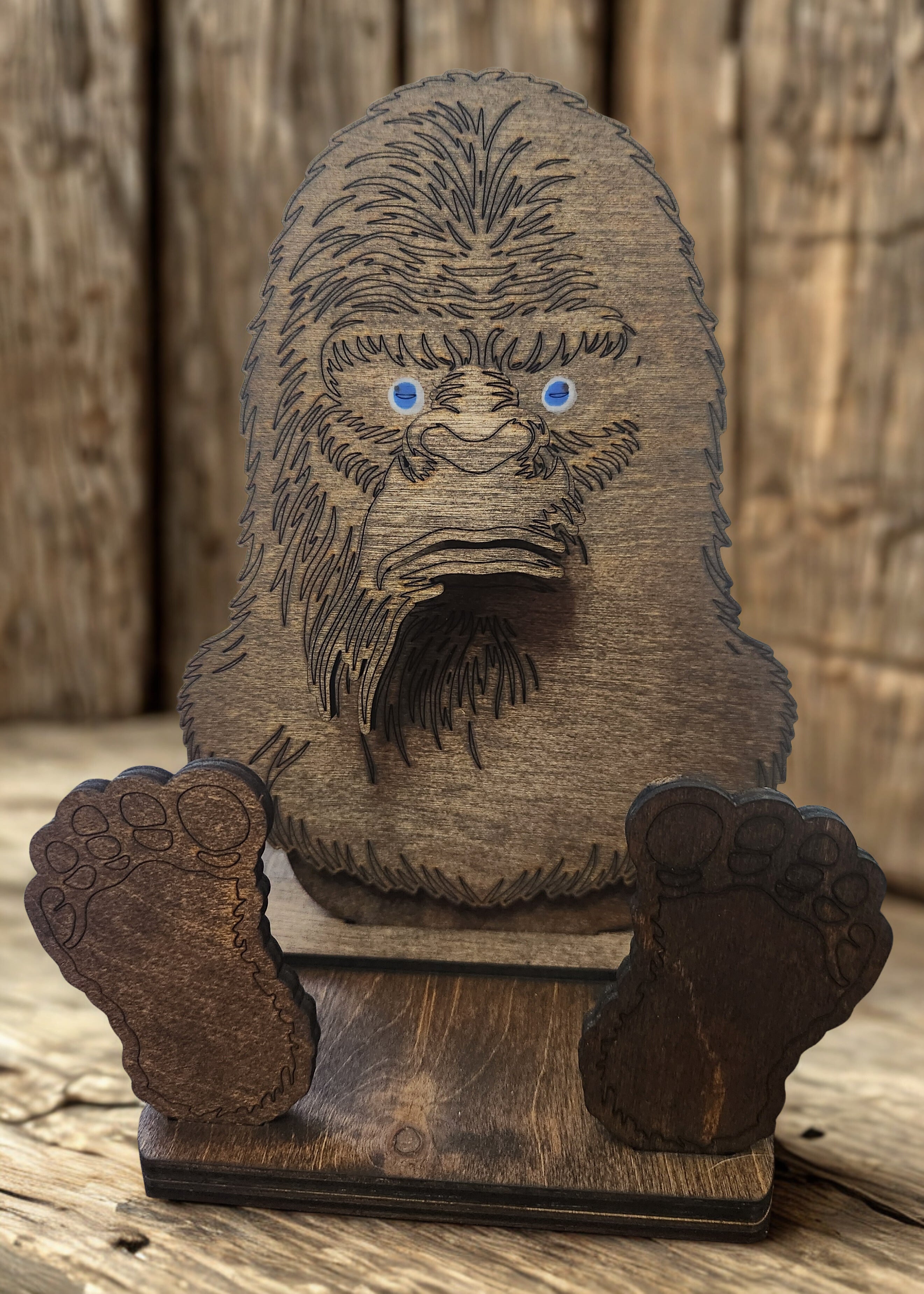 Bigfoot Eyeglass Holder Docking Station – Handcrafted Wooden Stand
