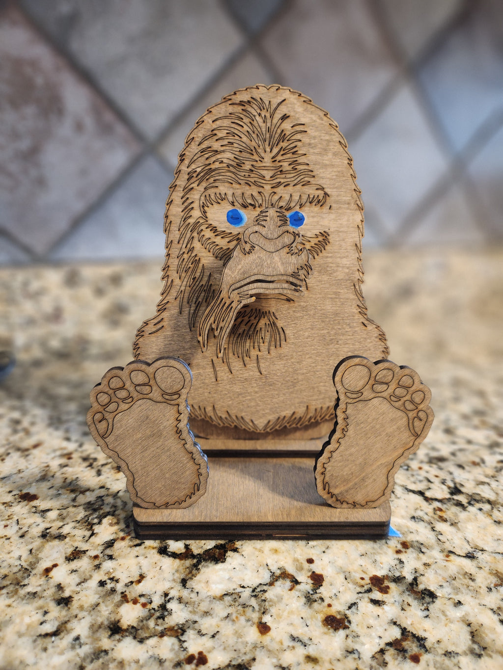 Bigfoot Eyeglass Holder Docking Station – Handcrafted Wooden Stand